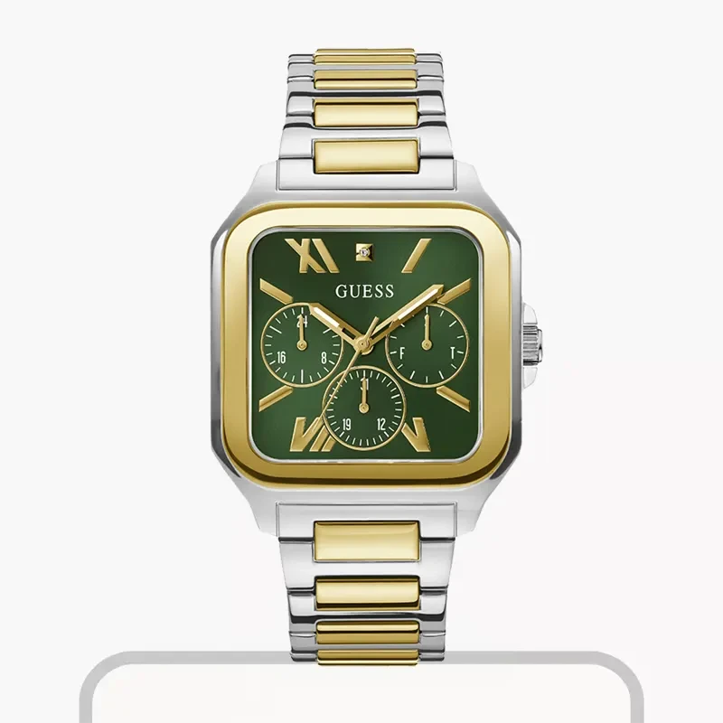 Guess Integrity Green Trendy Two-tone Men’s Watch- GW0631G1